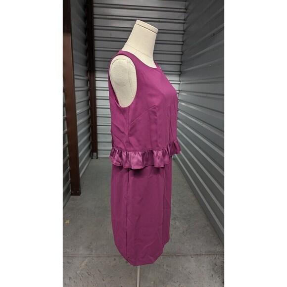 TRINA TURK Size 4 Dress Ruffle Layer Bodice Split Back Sheath - Picture 3 of 11